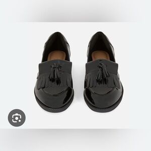 Bally Shiny Black Fringe, Italian leather, Loafers, size 38.5